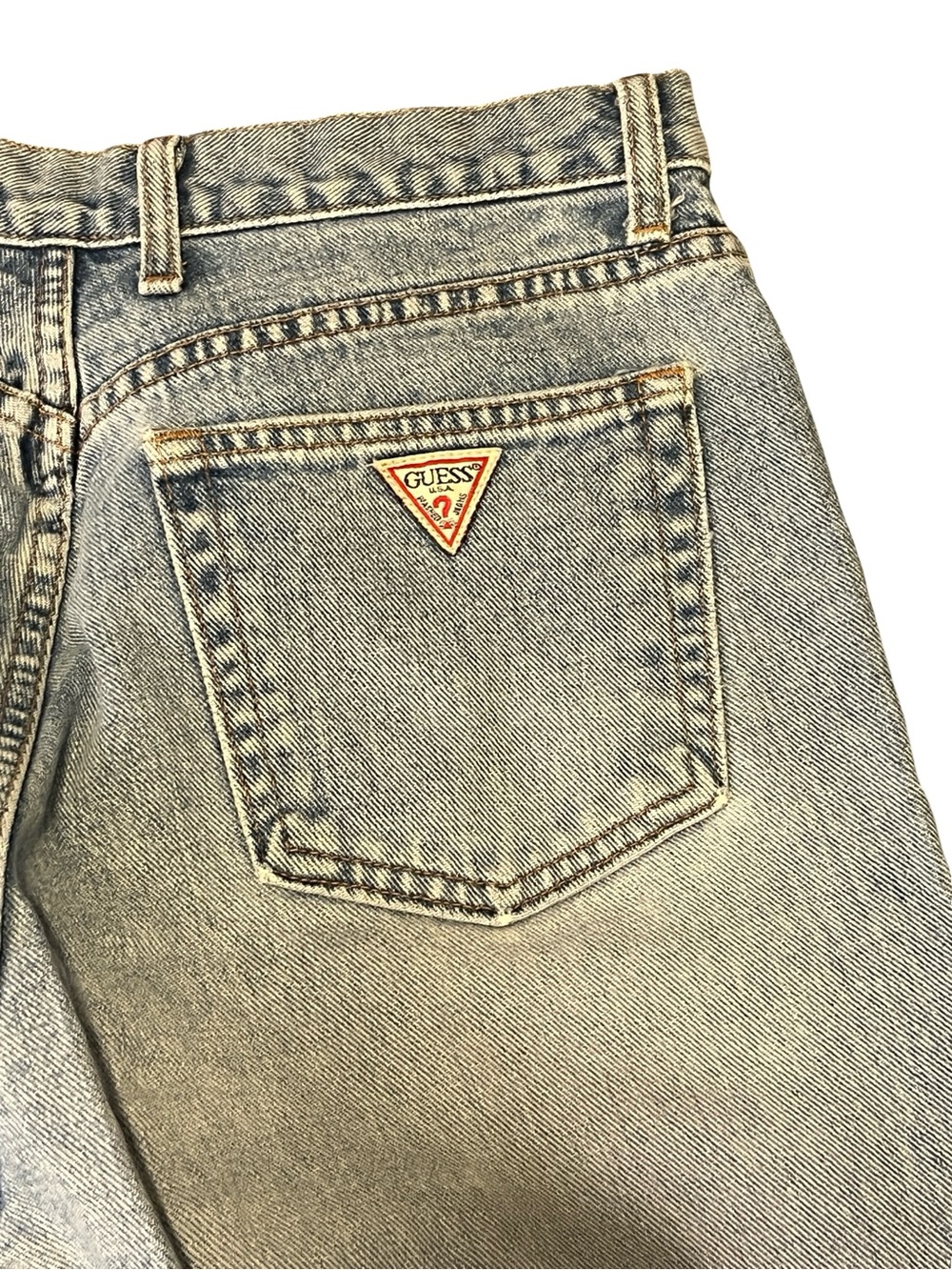 Vintage Guess Size 32 Light Wash Tapered 80’S Denim Jeans